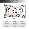 thumbnail image 2 of Pofeuu Colorful Hearts Penguin Print Polyester Microfiber Plush Pillowcases, Super Soft and Cozy Pillow Case Covers with Envelop Closure（Pillow core not included）-14"x20", 2 of 6