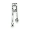 thumbnail image 1 of 925 Sterling Silver Cubic Zirconia Cz Floating Open Chain Slide Pendant Necklace Charm, 1 of 5