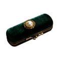 thumbnail image 1 of Retro Lipstick Box Lip Balm Organizer Bag Durable Cosmetic Storage Case With Mirror (Green), 1 of 7