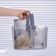 thumbnail image 1 of Cestas organizadoras de plástico portátiles con asas para baño y cocina (blancas), ideal para la escuela, la residencia, la cocina y el baño., 1 of 6