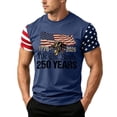 thumbnail image 2 of Fabrcox S-4XL 1776-2026 USA 250th Anniversary Shirt Flag Print Short Sleeve 4th of July Shirts Men Independence Day Celebration Freedom Patriotic Mens Big and Tall T Shirts, 2 of 4