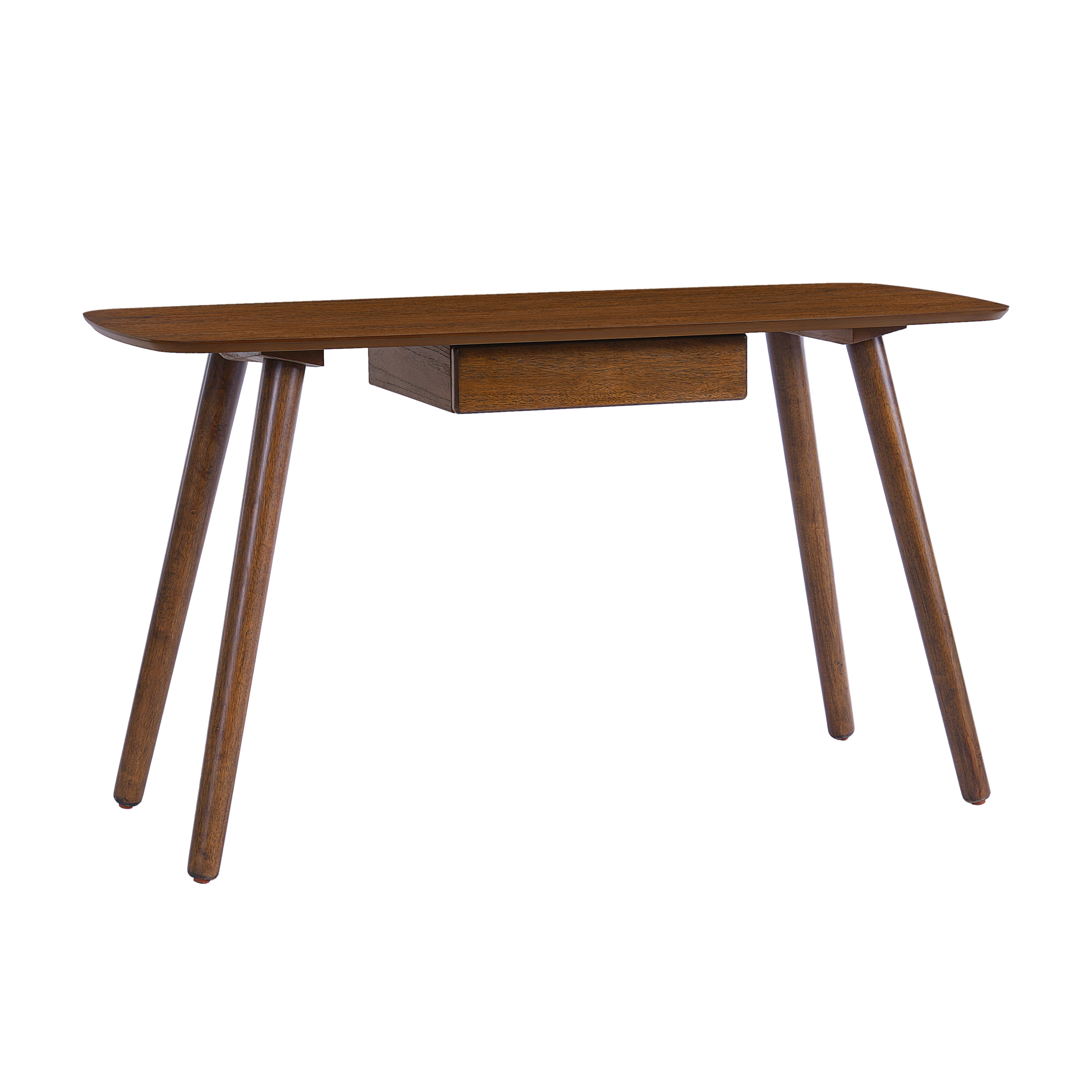 Euroco Study Computer Desk,Office Desk, Study Table,Writing Desk with Drawer for Home ,Office Modern Furniture,Walnut Color