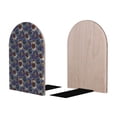 thumbnail image 2 of Lsque Boho Style Sunflowers Design Printed Wood Bookends,Non-Skid Bookend for Shelves,Heavy Duty Support Bookends,Non-Slip Foam Pads for Office, Home, and Library,1 Pair, 2 of 8