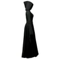 thumbnail image 4 of Vintage Gothic Hooded Witch Dress with Bell Sleeves and Cinched Waist, 4 of 8