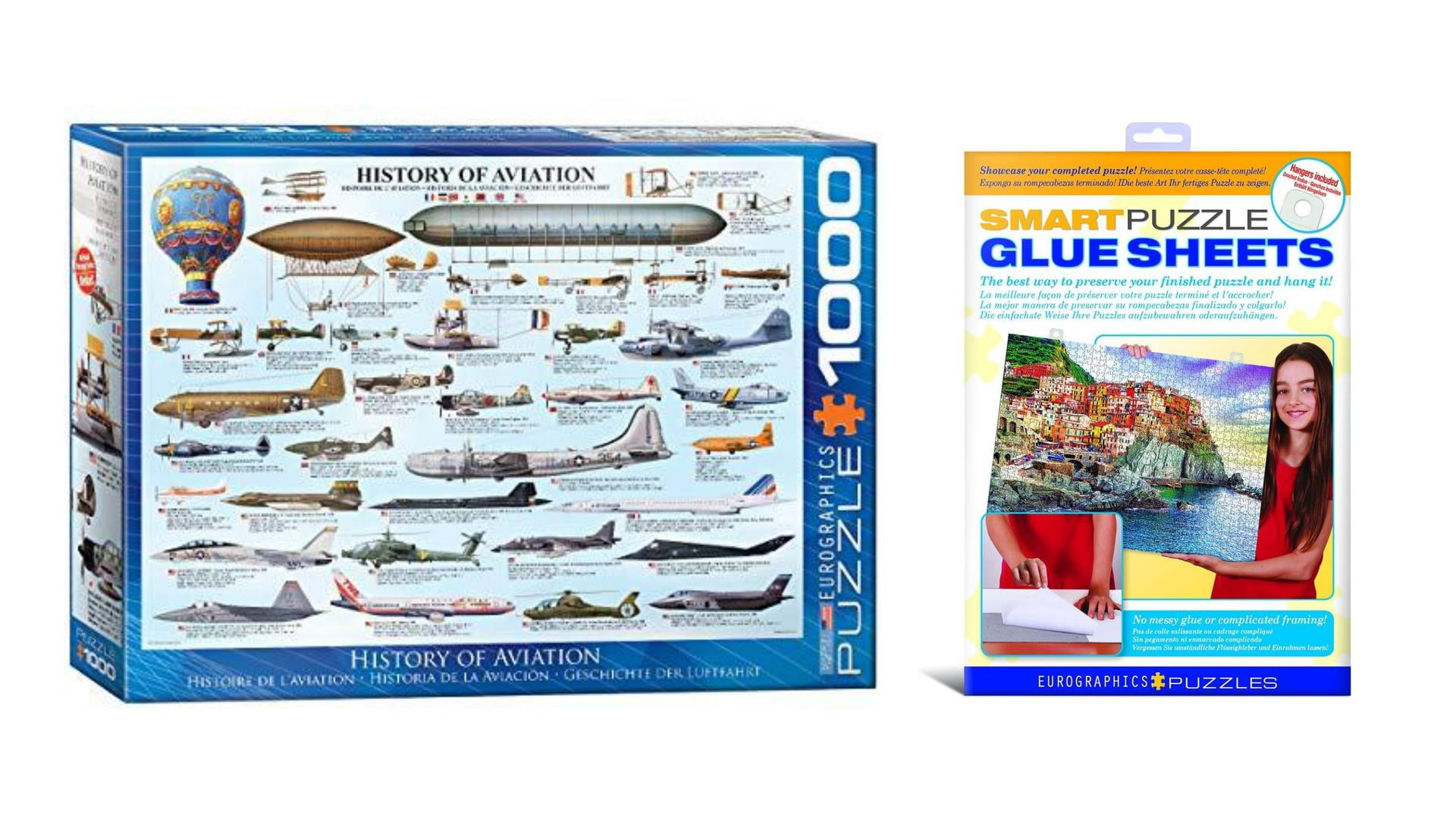 Bundle of 2 EuroGraphics History of Aviation Puzzle (1000Piece