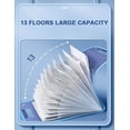 thumbnail image 3 of 1pc Portable File Storage Bag, Large Capacity 13-Tier Vertical File Bag,PP Material A4 Document Storage Organizer, Expanding File Folder, 3 of 18