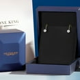 thumbnail image 5 of Gem Stone King 14K Yellow Gold White Topaz Earrings for Women | 0.43 Cttw | Gemstone November Birthstone | Round 3.5MM, 5 of 6