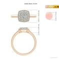 thumbnail image 4 of ANGARA Natural Cushion Composite Diamond Halo Ring in 14K Rose Gold for Women (Size-3.6mm| Color-K| Clarity-I3) | April Birthstone, Anniversary, Jewelry Gift for Women | Natural Diamond Ring, 4 of 8