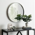 thumbnail image 6 of Kate and Laurel Travis Round Wood Wall Mirror, 25.6" Diameter, Silver, Chic Glam Wall Décor Accent, 6 of 6