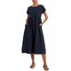 thumbnail image 5 of Vestido midi Zhyaj, holgado, túnica de verano, playa, con bolsillos, algodón, 5 of 7