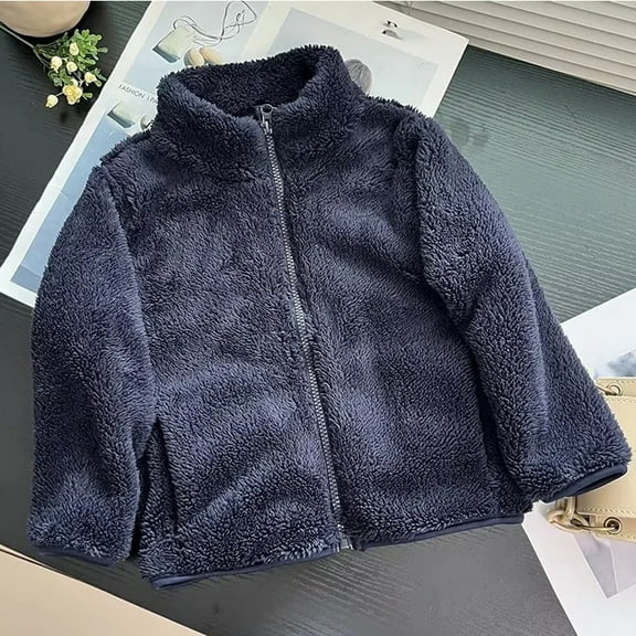 Herrnalise Toddler Newborn Baby Girls Boys Fleece Coat Faux Fur Zip Up Long Sleeve Sherpa Jacket Winter Warm Outerwear