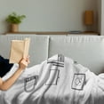 thumbnail image 3 of TV Show Soft Flannel Fleece Throw Blanket, Electronic Fashion Themed Progress of Television Concepts, Cozy Plush for Indoor and Outdoor Use, 50" x 70", Charcoal Grey Pale Grey, by Ambesonne, 3 of 5