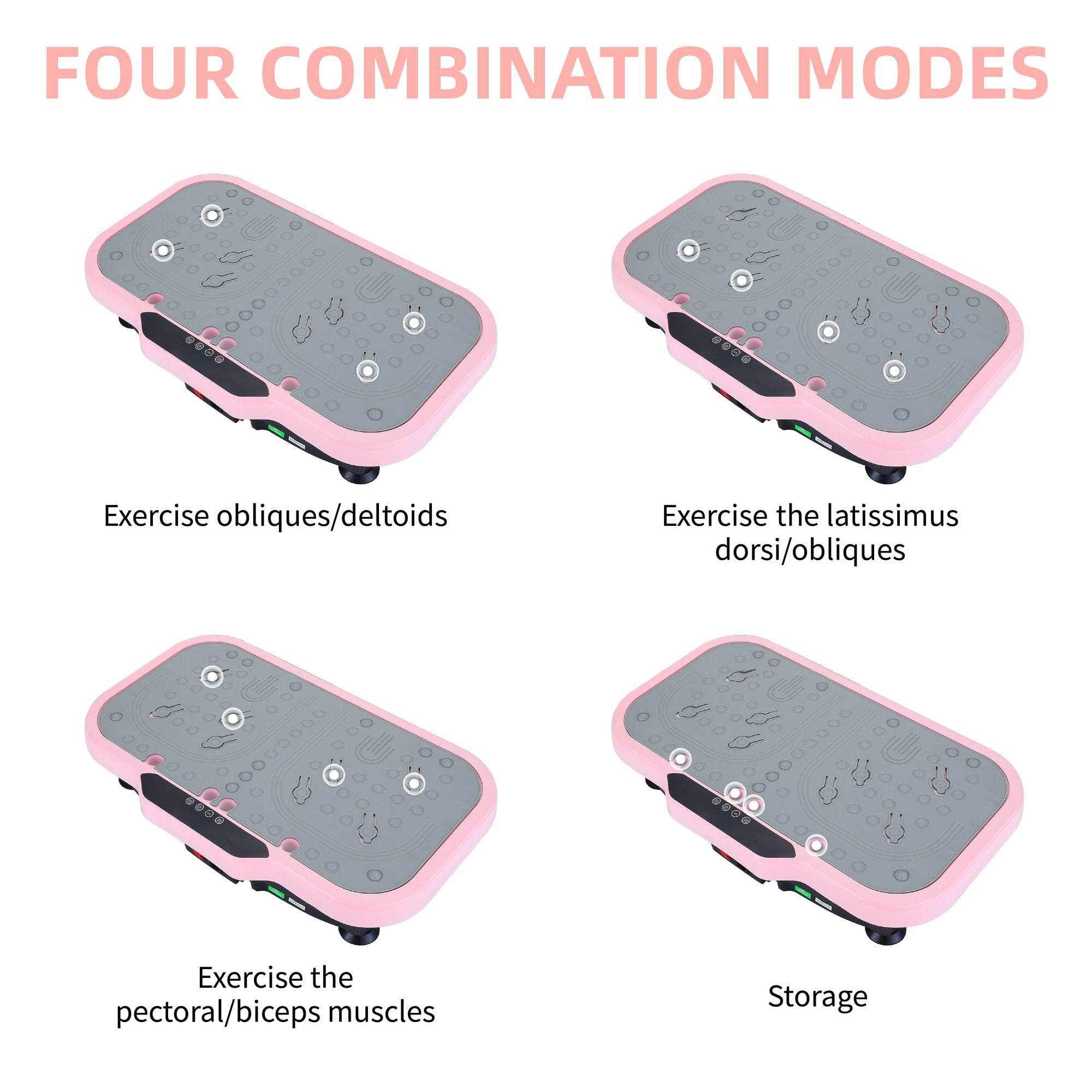 Unbranded Vibration Plate Exercise Machine with Handle and Remote, 120 Speed Levels, Whole Body Workout Platform, 22.4 x 13.8 in