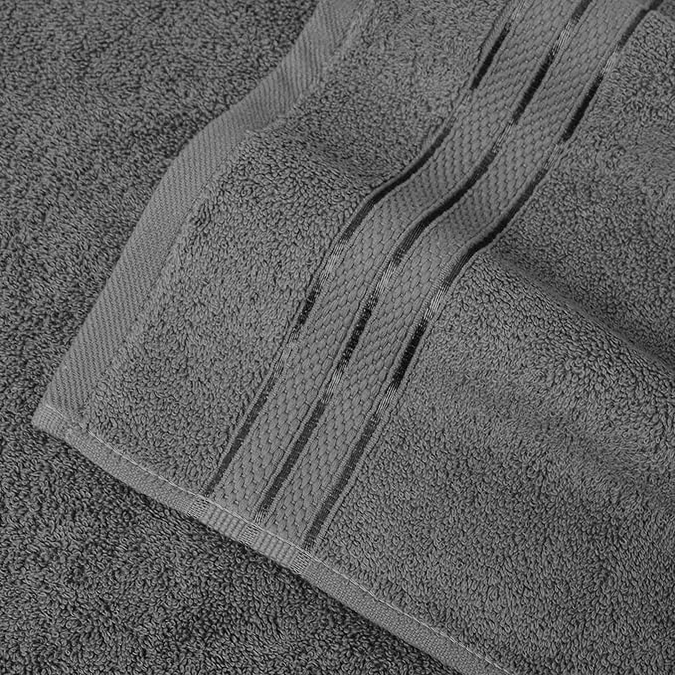 Mocassi Turkish Cotton Jumbo Bath Towel, 1-Piece, 35" x 70", Highly Absorbent - Soft Bathroom Towel, Gray