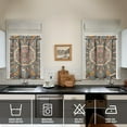 thumbnail image 4 of Zen Meditation Mandala Tier Curtains - Set of 3 with Valance for Farmhouse Kitchen Windows, 4 of 6