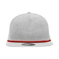 thumbnail image 2 of Decky 6043 5 Panel High Profile Relaxed Corduroy Rope Hat-White/Red, 2 of 4