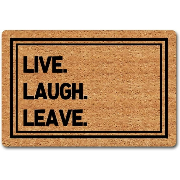 Live Laugh Leave Mats for Front Door Entry Front Porch Doormat Non-Slip Carpet Rugs Floor Mat Decorative for Home Bathroom Kitchen Indoor 16x24 Inch