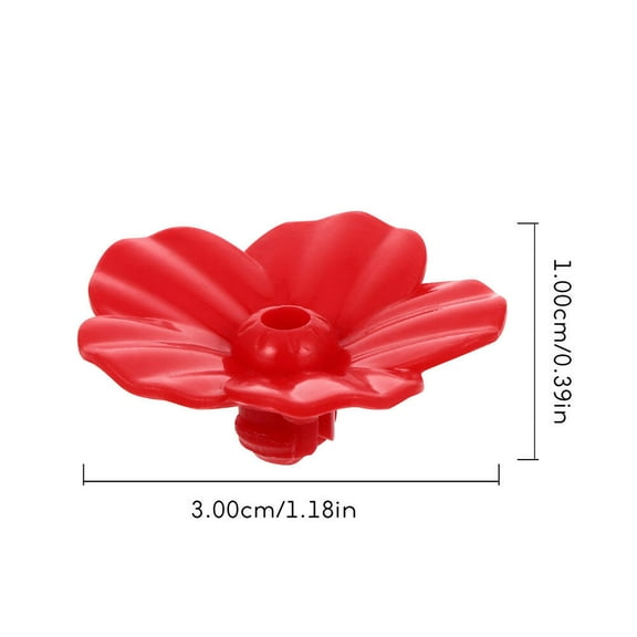 22-Piece Replacement Hummingbird Feeder Flowers with Red Feeding Ports for Outdoor Bird Feeders