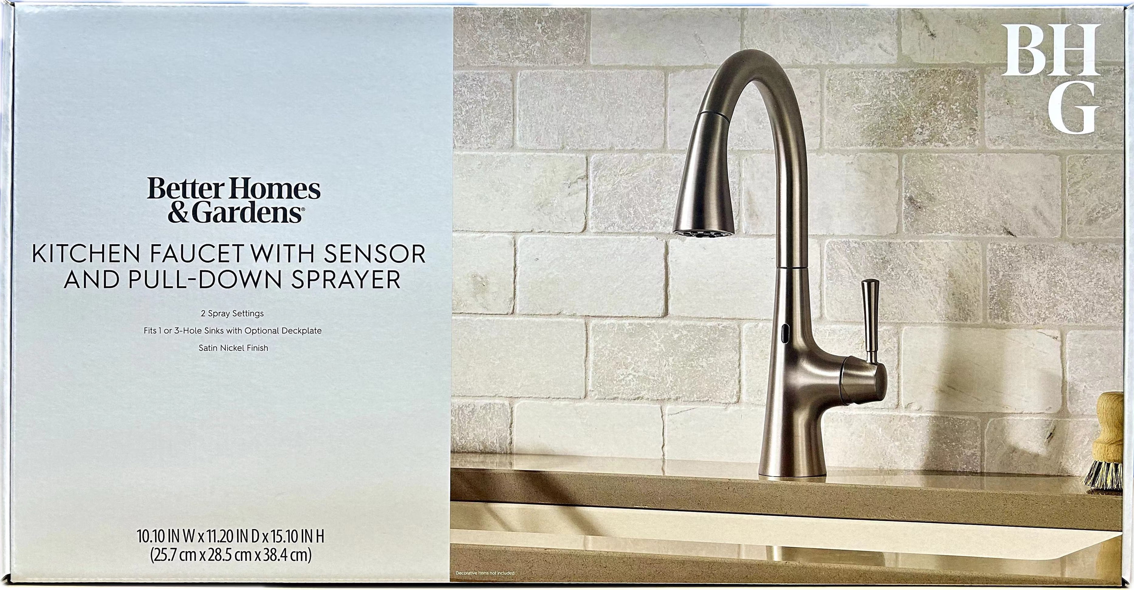 Better Homes & Gardens Touchless Pull Down Kitchen Faucet in Satin Nickel