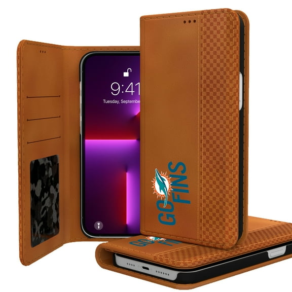 Keyscaper Brown Miami Dolphins iPhone Folio Case