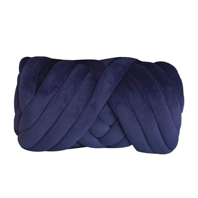 pitrice Chunky Yarn Knitting Arm Knit Soft Yarn 250G for DIY Rug Making Sweaters Deep Blue