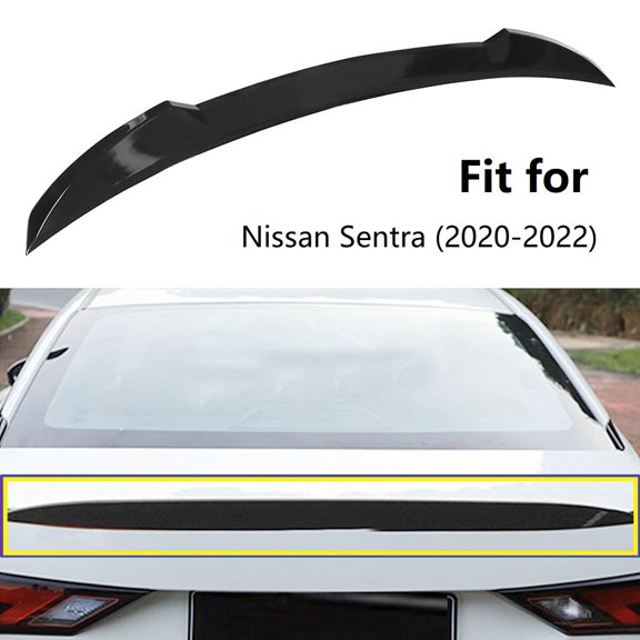 Fit for Nissan Sentra 2020-2022 Rear Spoiler Trunk Lid Wing (Gloss Black)