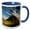 Blue/White, variant on 3drose, Gros Piton, St. Lucia, 11oz Two-tone Black Mug