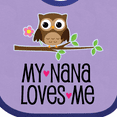 thumbnail image 4 of Inktastic My Nana Loves Me Owl Girls Baby Bib, 4 of 4