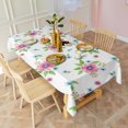 thumbnail image 3 of Pioneer Flower Floral Print Pattern Rectangle Tablecloth 60"x102", Waterproof Polyester Table Cloth, Wipeable Spillproof for Dining Camping Indoor Outdoor, 3 of 6
