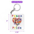 thumbnail image 5 of Peace Love Pride Abyssinian with Rainbow Sunglasses LGBT LGBTQ+ Acrylic Keychain Cat Lover Kitten Owner Gifts Collar Charm Tag Keyring - 01004, 5 of 5