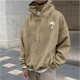 thumbnail image 2 of QIPOPIQ Men's Graphic Print Long Sleeve Drawstring Hoodie Pullover Sweatshirt Clearance, 2 of 4