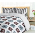 thumbnail image 5 of Ambesonne Batik Duvet Cover Set, Aztec Ethnic Squares Minimal, 2-Calking, Multicolor, 5 of 7