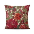 thumbnail image 2 of Vintage Flower Decorative Pillow Covers - Set of 2, 20x20 Inch - Farmhouse Style Linen Cushion Cases for Indoor/Outdoor, Sofa, Bed & Living Room Decor - Stylish and Unique, 2 of 7