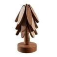 thumbnail image 2 of Posavasos de madera con forma de árbol del dinero, práctico, reutilizable y antideslizante. Marrón, 2 of 9