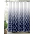 thumbnail image 2 of Fsddascl Morocco Blue Shower Curtain Set - Standard 72" x 72" Washable Bathtub Curtain with 12 Hooks, Gradient Geometric Plaid Modern Lattice Waterproof Fabric Stall Shower Curtains for Bathroom, 2 of 6