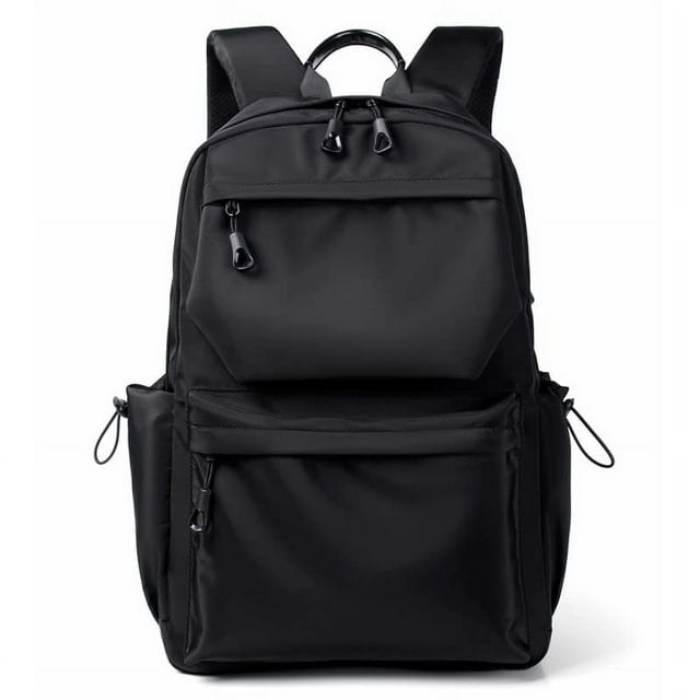 Mochila de moda Bolsas impermeables Bolsa de viaje de gran capacidad Bolsillos múltiples con puerto de carga USB (negro)