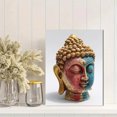 thumbnail image 2 of Buddha Head Sculpture Canvas Wall Art，Zen Garden Decor for Living Room Bedroom Yoga Studio, 2 of 8