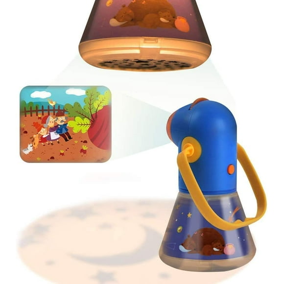 Baby Story Projection Torch with Zoom Lens Night Lights Lamp for Kids Bedtime with Handle