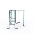 thumbnail image 2 of Plum® Metal Monkey Bars with Swing and Climbing Wall, 2 of 7