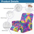 thumbnail image 6 of Renewold Tie-dye Purple Yellow Lazy Boy Recliner Chair Cover Wear Resistant Sofa Slipcover 4 Pieces Comfy Dog Couch Cover Reclining Chair Slipcover with Side Pocket for Pets, 6 of 8