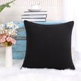 thumbnail image 4 of Funda de cojín para Sofá uxcell Funda de almohada negra 45cm x 45cm, 4 of 8