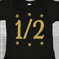 thumbnail image 4 of Inktastic Half Birthday Gold Stars Boys or Girls Baby Bodysuit, 4 of 5