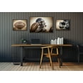 thumbnail image 5 of Kate and Laurel Sylvie Vintage Football, Vintage Football Gear and Vintage Football Helmet Framed Canvas Wall Art Set by Saint and Sailor Studios, 3 Piece Set Gray, Retro Football Art for Wall, 5 of 6