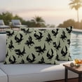 thumbnail image 4 of Halloween Outdoor Waterproof Pillow Covers, Sage Green Vintage Crow Horror Black Birds Decorative Rectangle Throw Pillowcase Sofa Cushion Sham for Patio/Couch/Chair, 20"x12" 2 Pack, 4 of 8
