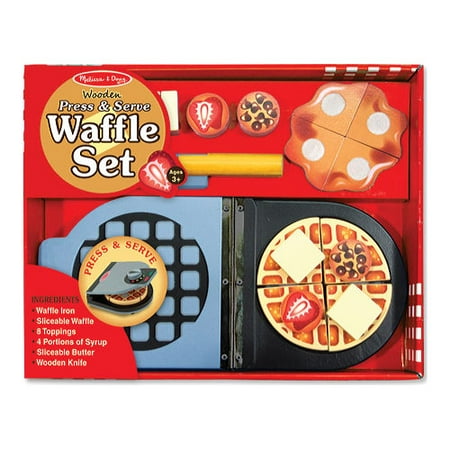 Melissa Doug Press and Serve Wooden Waffle Set 23 pcs Melissa Doug Press and Serve Wooden Waffle Set 23 pcs