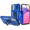 thumbnail image 2 of Phone Case for Samsung Galaxy A33 5G Wallet Case Hybrid Ring Stand with Invisible Credit Card Holder Heavy Duty Shockproof Rugged Cover for Galaxy A33 5G - Blue, 2 of 6