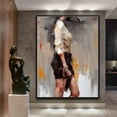 thumbnail image 3 of Woman's back abstract handmade oil painting, original women's oil painting art oil painting decoration, women's living room decoration,163*122cm (64*48) inches, unstretched frameless, 3 of 3