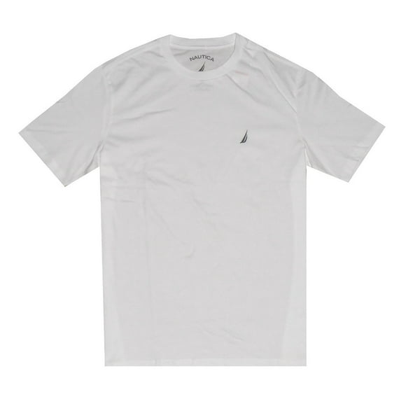 Camiseta Nautica para hombre de manga corta clásica con cuello redondo, color blanco, XS