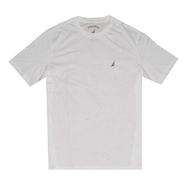 Camiseta Nautica para hombre de manga corta clásica con cuello redondo, color blanco, XS