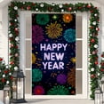 thumbnail image 4 of ‌New Year Door Cover Decor Fabric Winter Holiday Door Hanging for Christmas Party School Classroom New Year Eve Celebration Decoration‌, 4 of 9